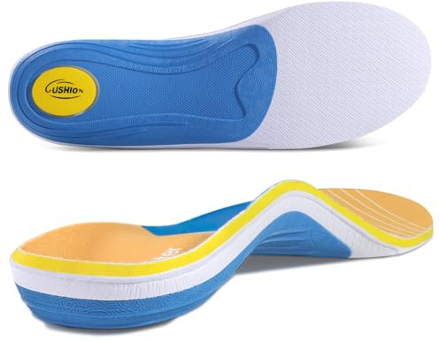 FootMaster Plantar Fasciitis Orthotic Insoles- 220+lbs Heavy Duty High Arch Support Inserts for Flat Feet - Arch Pain - Heel Pain -Over Pronation 3D Dynamic orthopedic Inserts for Men and Women