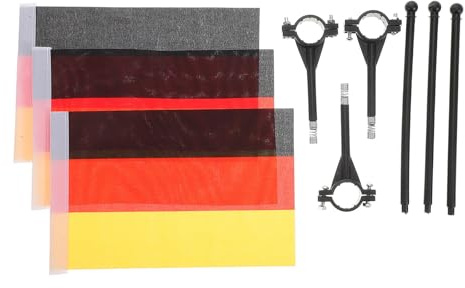 HAPINARY Banderas para Bicicleta 3 Piezas Mástil, Decoración para Ciclismo y Soporte para Carrito de Golf y Accesorios de Bici