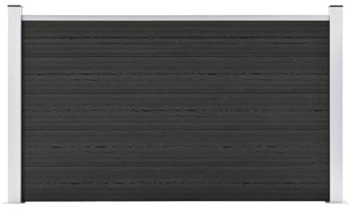 vidaXL Gartenzaun Sichtschutzzaun Windschutzzaun Lamellenzaun Windschutz Sichtschutz Zaun Element Garten Terrasse WPC 180x105cm Grau