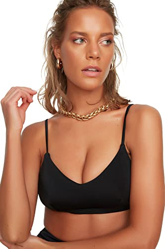 Trendyol Haut de Bikini, Noir, 40 Femme