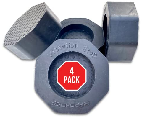 STOP Vibration Pads (4 Pack) - Rubber Anti Vibration Pads for Washer & Dryer & Appliances - Stop Wash Machine & Dryer Noise, Shaking & Movement - Octagon Appliance Anti Vibration Pads
