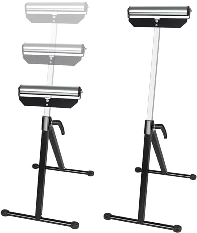 NAIZY 4x Rullo Regolabile Altezza Cavalletto 68-107cm, Banchetto Lavoro Pieghevole Con Piedini Antiscivolo Acciaio Massimo Fino A 60KG/Pezzo