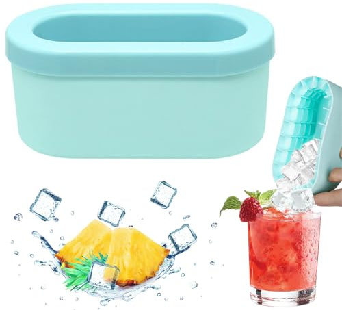 PTaizjjz Mini moule à glaçons ovale en silicone, petit bac à glaçons, décompresse le treillis à glace, tasse à glaçons à libération facile pour congélateur, 100 glaçons