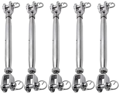 Lot de 5 vis de gréement en acier inoxydable 304, mâchoires et tendeurs de serrage pour éclairage de scène, corde de tente