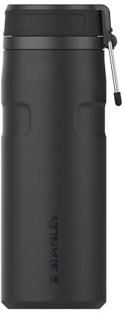 Stanley 1913 IceFlow Bottle Twist Flip 0.47L - Cold for 12 Hours - Iced for 3 Days - Dishwasher Safe - Recycled Stainless Steel - BPA Free - Double Wall Vacuum Insulation - Black 2.0