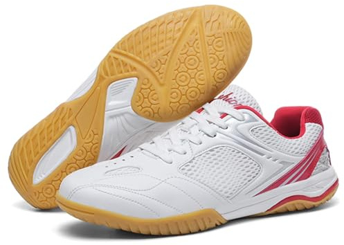 Scarpe da Badminton Donna, Scarpe da Pallavolo Indoor Antiscivolo, Scarpe da Sala Leggere Traspiranti Ammortizzate, Modello Unisex per Badminton Pallavolo Squash Tennis Tavolo
