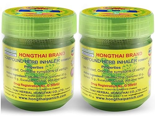Hong Thai Inhalante de hierbas tailandesas compuesto, 10 g (paquete de 2)