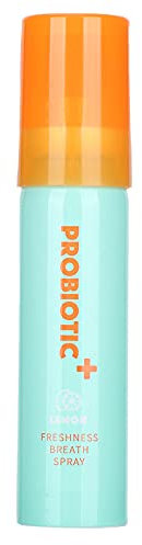 Probiotika Mundspray, Erfrischende Zitrone Mundgerucherfrischer Mundspray für Den Atem, Mundpflege Gesundheitsspray mit Natürlicher Grüner Minze für Den Mund