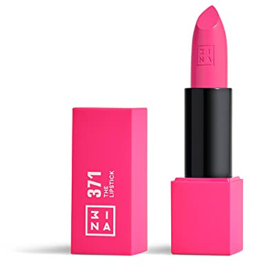 3INA MAKEUP - The Lipstick 371 - Rosa - Labial Cremoso - Barra de Labios Mate con Vitamina E y Manteca de Karité de Alta Pigmentación con Olor a Vainilla - Vegan - Cruelty Free