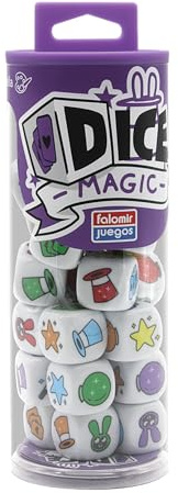 Falomir - Dice Magic | Juego de Dados de Velocidad | Desafío Rápido de Dados | Coincide Colores y Formas para Ganar | de 2 a 5 Jugadores (Edad +6)
