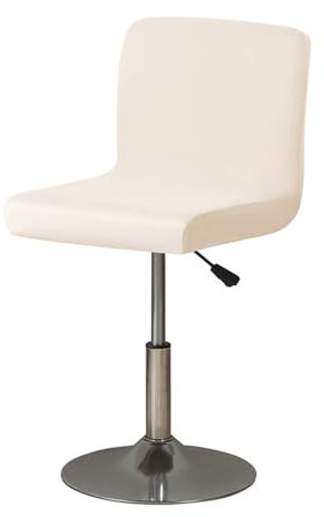 Samt-Stretch-barhocker-bezüge, Mit Rückenlehnen, Quadratischer, Waschbarer Barstuhl, Abnehmbarer Pub-Stuhl-schonbezug, Bezüge Für Esszimmer, Café, 2er-/4er-/6er-set(Size:4 Pack,Color:cremefarben)