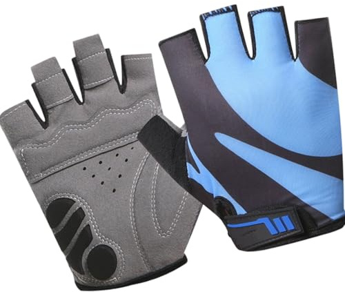 MHADBKH Guantes de ciclismo transpirables sin dedos, antideslizantes, resistentes al desgaste, para entrenamiento corto, deportes al aire libre, guantes de medio dedo, ciclismo, entrenamiento