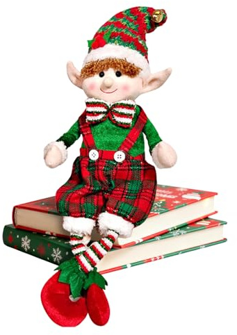 SingingWang Elfo Dispettoso, Elfo Natale Morbido Peluche, Elfi di Decorativi, Peluche Elfi Natale Femmina Maschio, Decorazioni Addobbi Natalizie, Addobbi Natalizi, Regali (C)