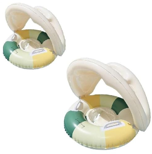 Bouee Bebe Parasol - 2 Pieces Siège De Natation Gonflable Réglable - Bague De De Siège De Sécurité Pliable - pour Tout - Petits, Aide À La Natation pour La Piscine Et La Plage