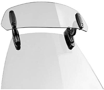 Puig 6320W Multiverstellbarer Clip-on Windabweiser für Motorradscheiben mit Positionsverstellung und robustem Design zur Verbesserung des aerodynamischen Schutzes, Transparent