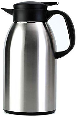 XINGYU Tee- und Kaffeekanne, aus Edelstahl 304, zur Wärmespeicherung für den Haushalt, großes Fassungsvermögen für heißes Wasser, Kaffeemaschine mit doppelter Vakuumschicht, silber, B