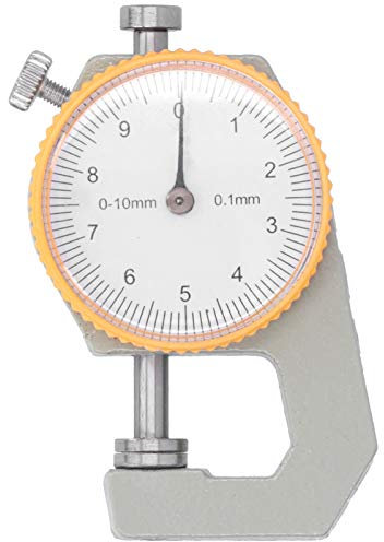 Strumento di misurazione Manuale a Testa Piatta con quadrante per Artigianato in Legno di Carta in Resina conciata in Pelle Fai da Te(0-10mm) Tester per spessimetro Leather Tools