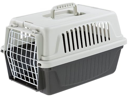 Ferplast Trasportino per Gatti e Cani Taglia Piccola fino a 3 Kg, ATLAS 5 in Plastica, Porta in Ferro Plastificato, Fessure di Aerazione, 28 x 41,5 x h 24,5 cm