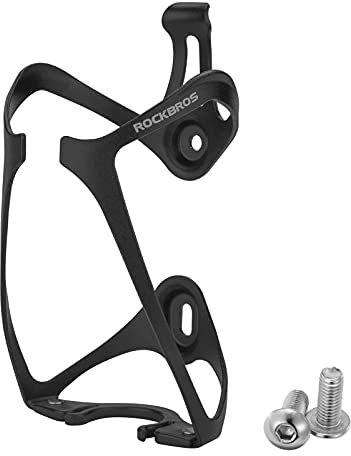 ROCKBROS Fahrrad Flaschenhalter Wasserflaschenhalter Trinkflaschenhalter aus Aluminium Leicht für E-Bike, MTB, Rennrad Schwarz