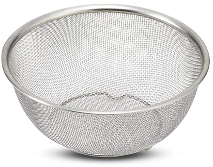 SDMAX 25cm Food Grade Stainless Steel Multipurpose Mesh Sieve Basket: Topli Juice Galni Strainer for Efficient Liquid Filtration, Easy to Rinse and Clean, Handles for Proper Grip