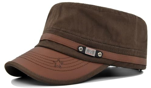 Unisex Cadet Army Cap Cadet Hat Cotton Twill Military Corps Cap Flat Top Military Baseball Cap for Men