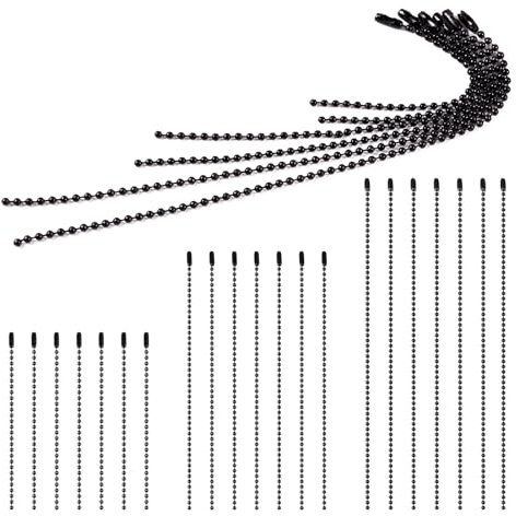 Craftdady 105 catenine con perline a sfera, 10,2 cm, 10,2 cm, 20,3 cm, lunghe decorazioni da appendere, forniture per gioielli fai da te, nero