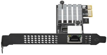 Rtxbvg Tarjeta de Red PCIE para Juegos de 2500 Mbps, Gigabit, 10, 100, 1000 Mbps, RJ45, Adaptador de Red PCIe 2,5 G para Ordenador con Cable LAN