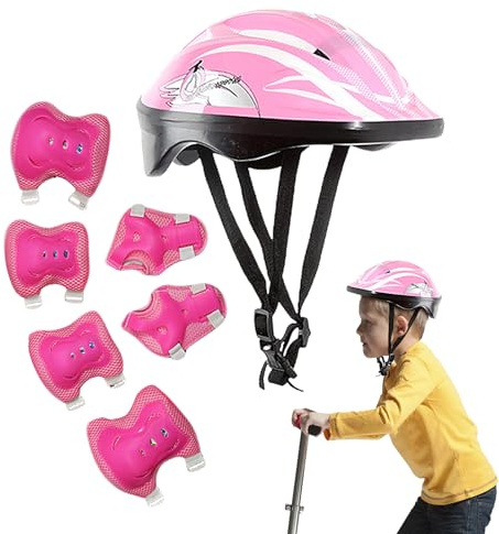 Set di protezioni per skateboard - Kit di sicurezza per bambini per pattinaggio a rotelle | Attrezzatura di protezione completa per skateboard, scooter, pattinaggio a rotelle e bicicletta