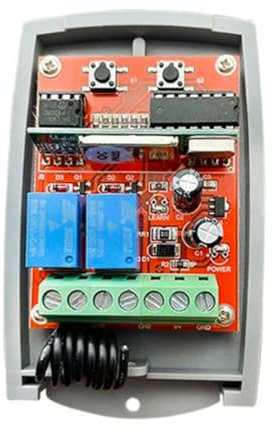 Receptor de Control Remoto Universal para Puerta de Garaje 433MHz12V-24V Abridor de Control de Portón Eléctrico 433.92MHz Código de Aprendizaje Rodante
