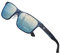 DUCO Polarisierte Sonnenbrille für Herren Vintage Aluminium-Rahmen Retro Sport Sonnenbrillen 100% UV-Schutz 8207 (Blue Frame,Revo Blaue Linse)