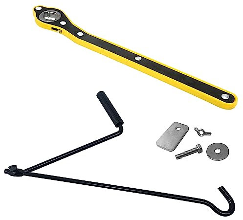 Generale Chiavi Inglesi a Cricchetto di Cric Auto, con Manovella Estesa e Adattatori, Auto Cambio G omme Attrezzo, Adatto a Tutte le Auto Cric a Forbice, 34cm