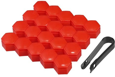uxcell 20 copridadi per ruota per Land Rover Range Rover 22 mm rosso