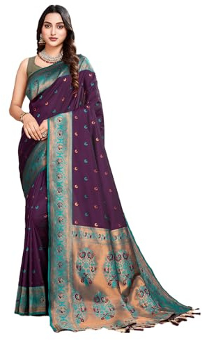 Vedant Vastram Sari en soie Kanjeevaram douce pour femme (Str-Chand)