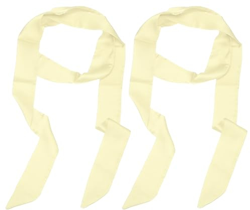 YELARXI Solid Long Neckerchief, Stylish Ribbon Scarf Pure Skinny Scarf Necktie