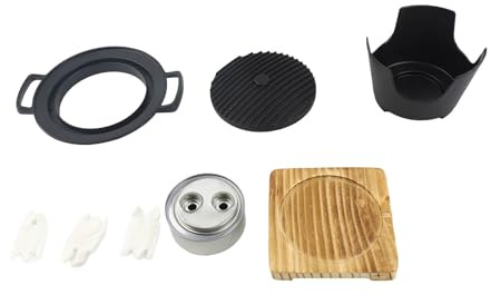 Small Korean Barbecue Grill, Portable Smokeless Mini BBQ Pan, 8.5 Inch Single Serve - Fast Cooking, Non Stick Surface, Ideal for Indoor and Outdoor Use