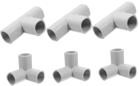 Healifty 6 Piezas Conectores Vías para Tubería Accesorios DIY para Estructura Soporte Jardín y Valla Interior Desmontables y Fáciles de Instalar