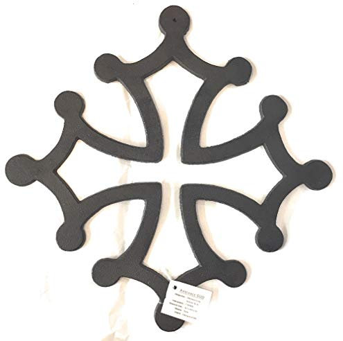 ambiance sud - Décoration Mural en Fonte Croix Occitane 30 cm