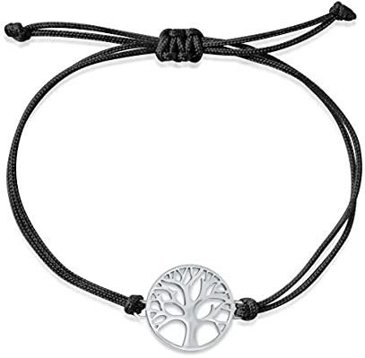 Nuoli® Livets träd-armband dam smycken (justerbart upp till 20 cm) livets träd armband för kvinnor och flickor e rostfritt stål, colore: silver, cod. NU196