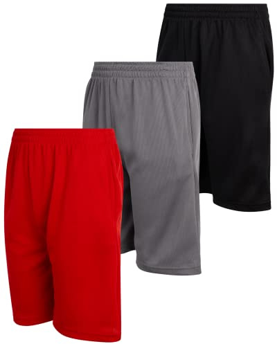 Mad Game Boys Basketball Shorts 3 Pack Performance Active Mesh Shorts