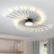 RRBEST LED Deckenleuchte Wohnzimmer,Wohnzimmerlampe Moderne Minimalistische Deckenlampe Innen Dekorative Deckenbeleuchtung für Wohnzimmer, Schlafzimmer und Büro(42+1 Köpfe, Schwarz)