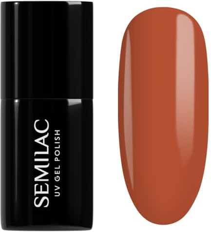 SEMILAC Gel Nail Polish 417 Safari Sunset - Full Coverage Gel Polish - Soak Off Easy To Use LED/UV Nail Lamp - Long Lasting Manicure and Pedicure up to 3 weeks