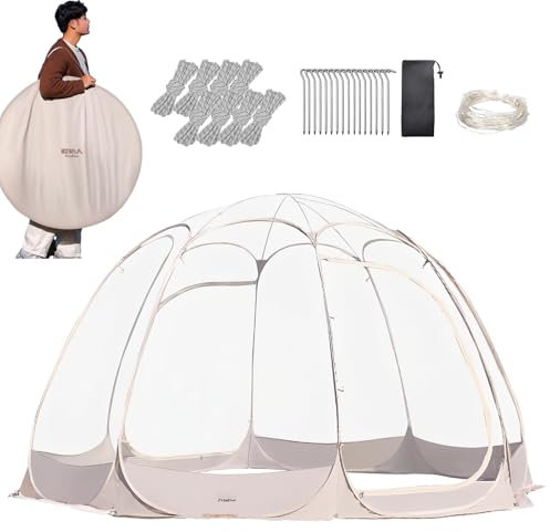 Tenda a bolle istantanea pop up per 8-10 persone, resistente alle intemperie, gazebo a cupola per campeggio ed eventi sportivi, 3,6 x 3,6 x 2,2 m