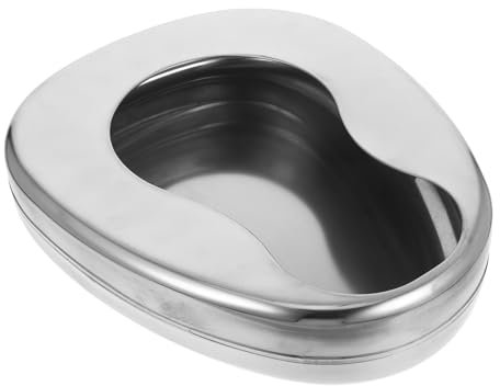 TOVINANNA Padella in Acciaio Resistente Per Anziani e Donne, Padella Portatile Ergonomica Per Pazienti Allettati, Utilizzo Notturno e Assistenza a Domicilio, Pratica e Durevole Per La Mobilità