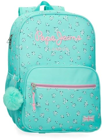 Pepe Jeans Nora Mochila Escolar, Azul, 30x39x12 cms