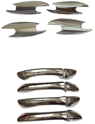 Protection Poignée Porte Voiture Pour B&enz W203 Classe C Couvercle Poignée Porte Cuvette Cavité Accessoire Style Chromé