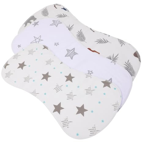 FRCOLOR 3 piezas Paños para Eructos de Algodón para Niña Absorbentes Suaves para Niña Paños de Gasas Portátiles y Transpirables para Guardería y Lactancia