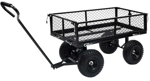 Generico Carrello a Mano da Giardino Nero 250 kg