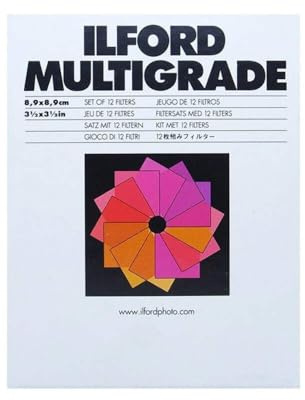 Ilford 1762628 – Set de 12 filtres (8.9 x 8.9) Couleur Blanc