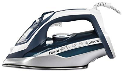 Girmi ST60 Ferro da Stiro a Vapore, 2200 W, Colpo Vapore 140 gr/min, Funzione Spray e Self-clean, Blu