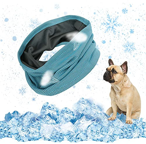 EKKONG collari per cani di Raffreddamento,di Raffreddamento bandana cane,Pet Cooling Bandana Dog ，Cooling foulard per cani,Adatto per l'estate Raffreddamento collare per cani 35 X 11cm (S)